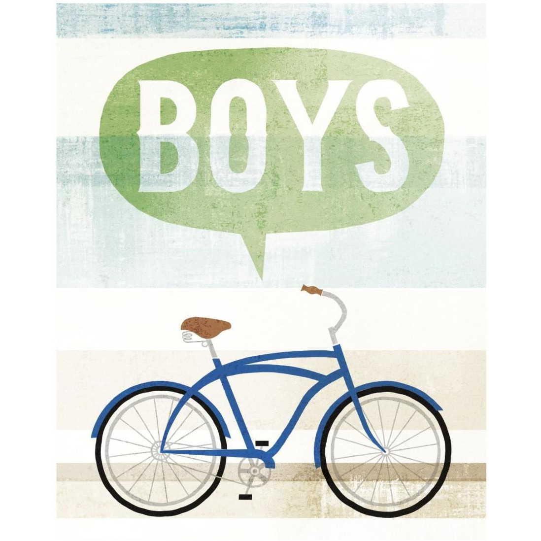 Beach Cruiser Boys II -Paper Art-18&quotx22"