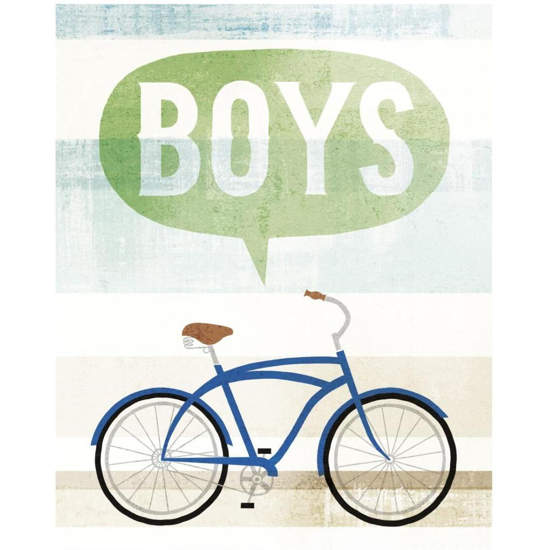 Beach Cruiser Boys II -Paper Art-24&quotx30"