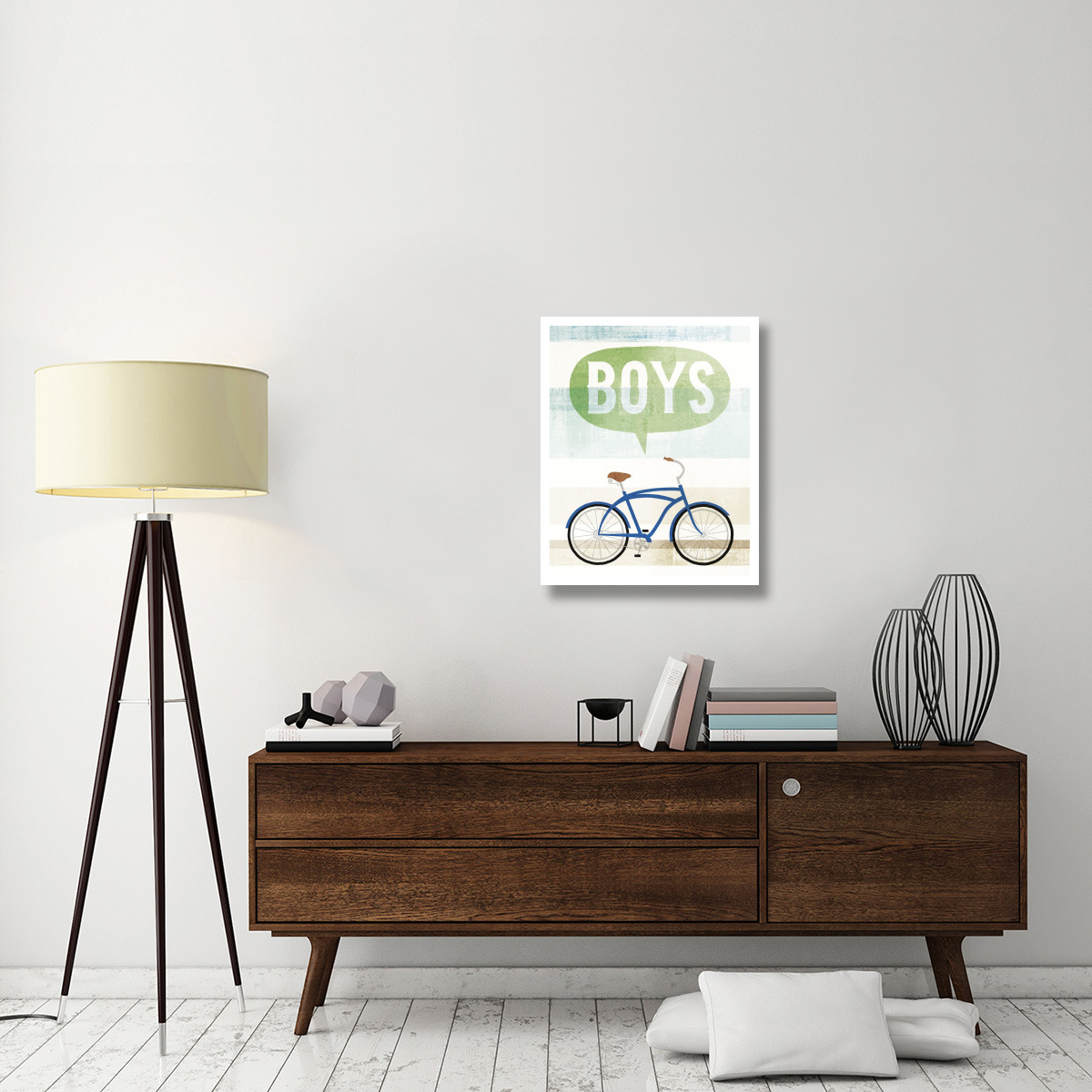 Beach Cruiser Boys II -Paper Art-24&quotx30"