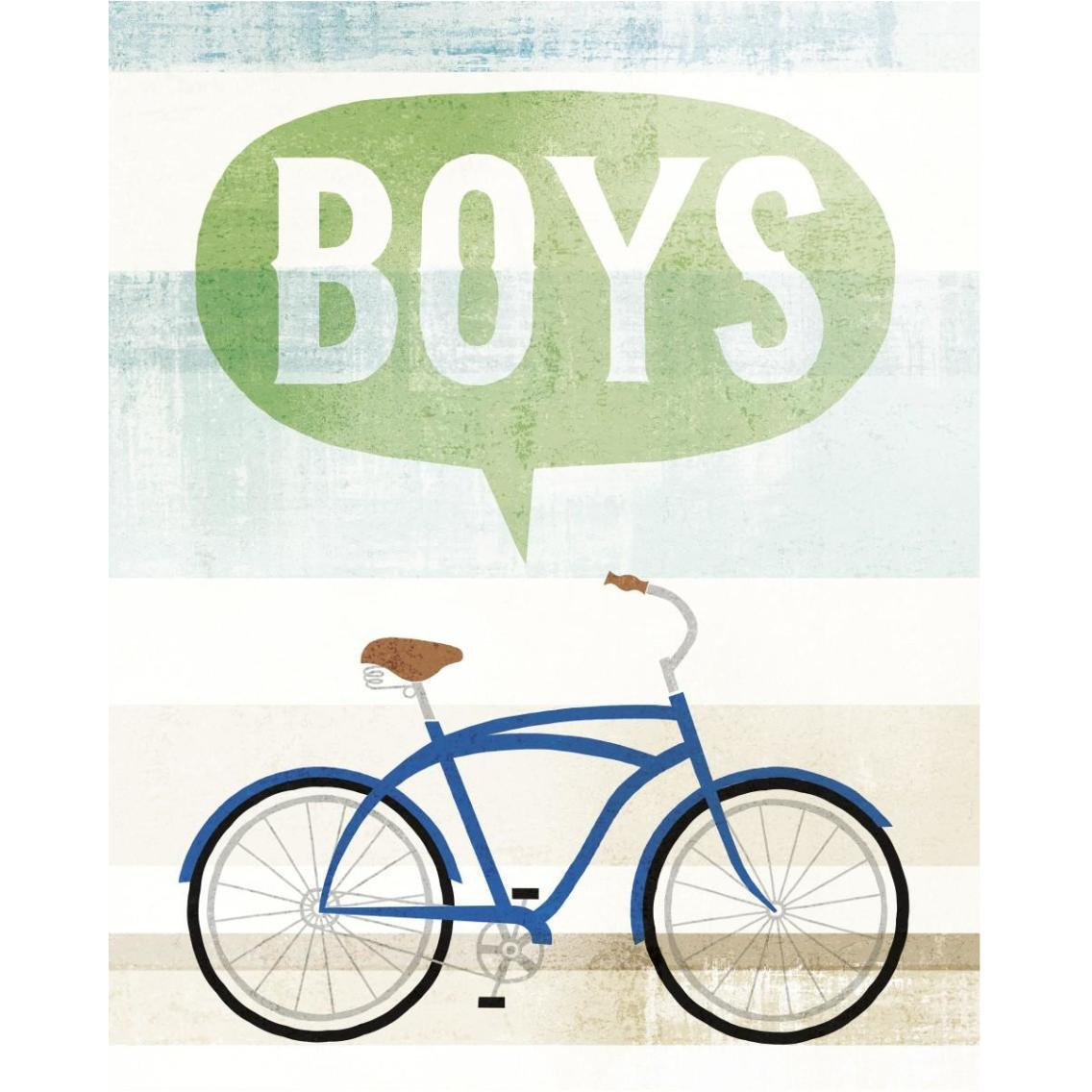 Beach Cruiser Boys II -Paper Art-30&quotx37"