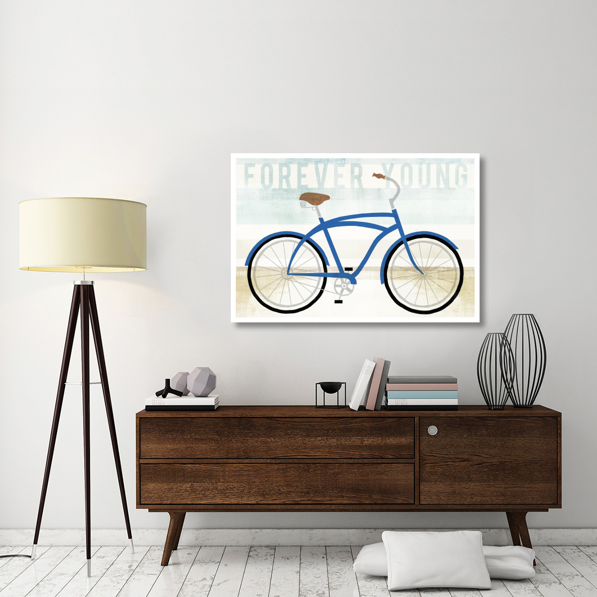 Beach Cruiser Boys I -Paper Art-50&quotx34"