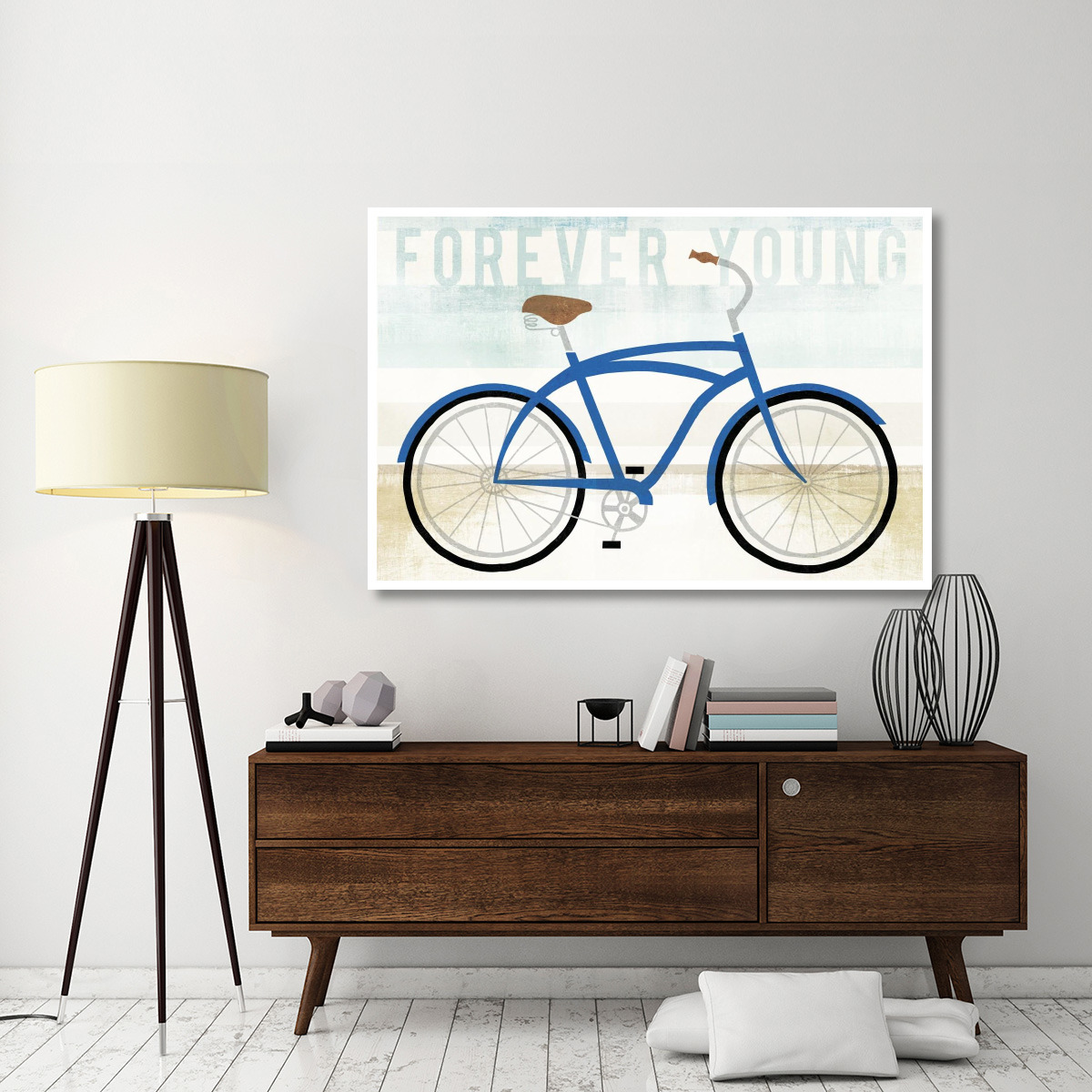 Beach Cruiser Boys I -Paper Art-62&quotx42"