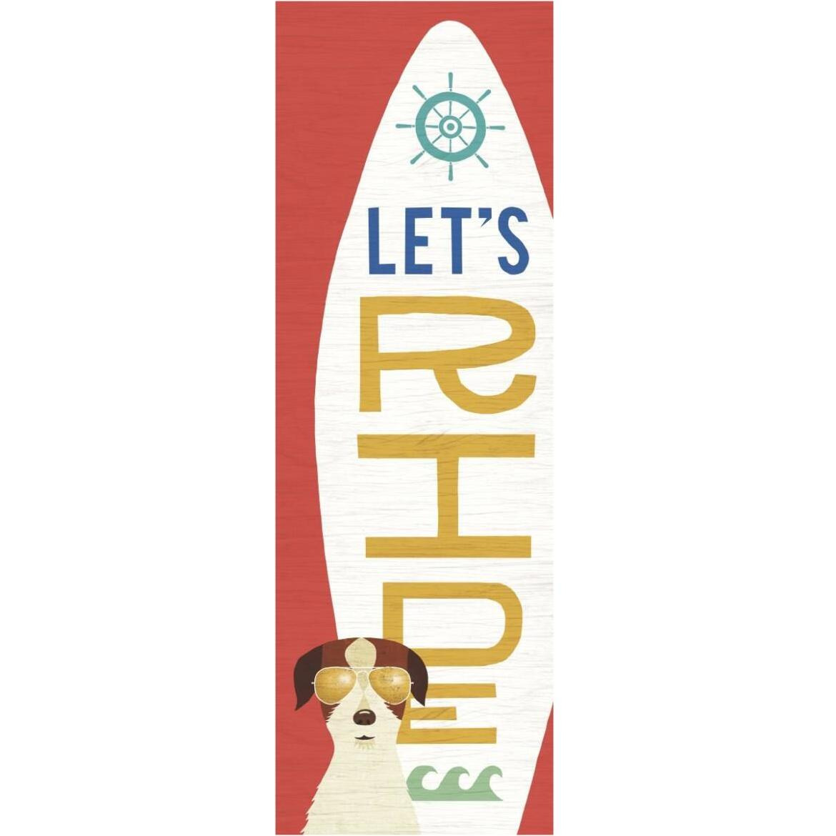 Beach Bums Terrier Surf Board -Paper Art-26&quotx74"