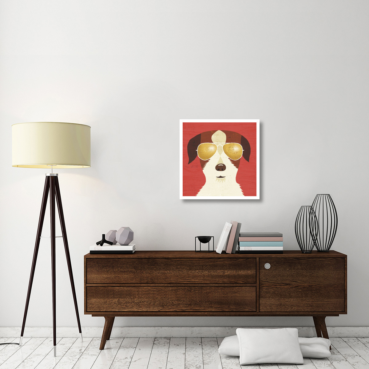 Beach Bums Terrier I -Paper Art-26&quotx26"