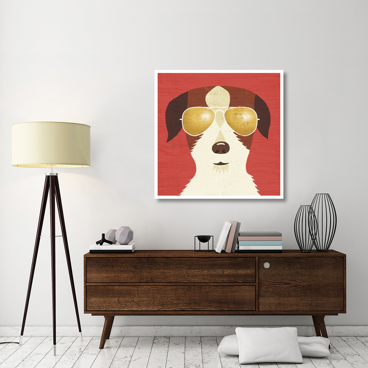 Beach Bums Terrier I -Paper Art-42&quotx42"