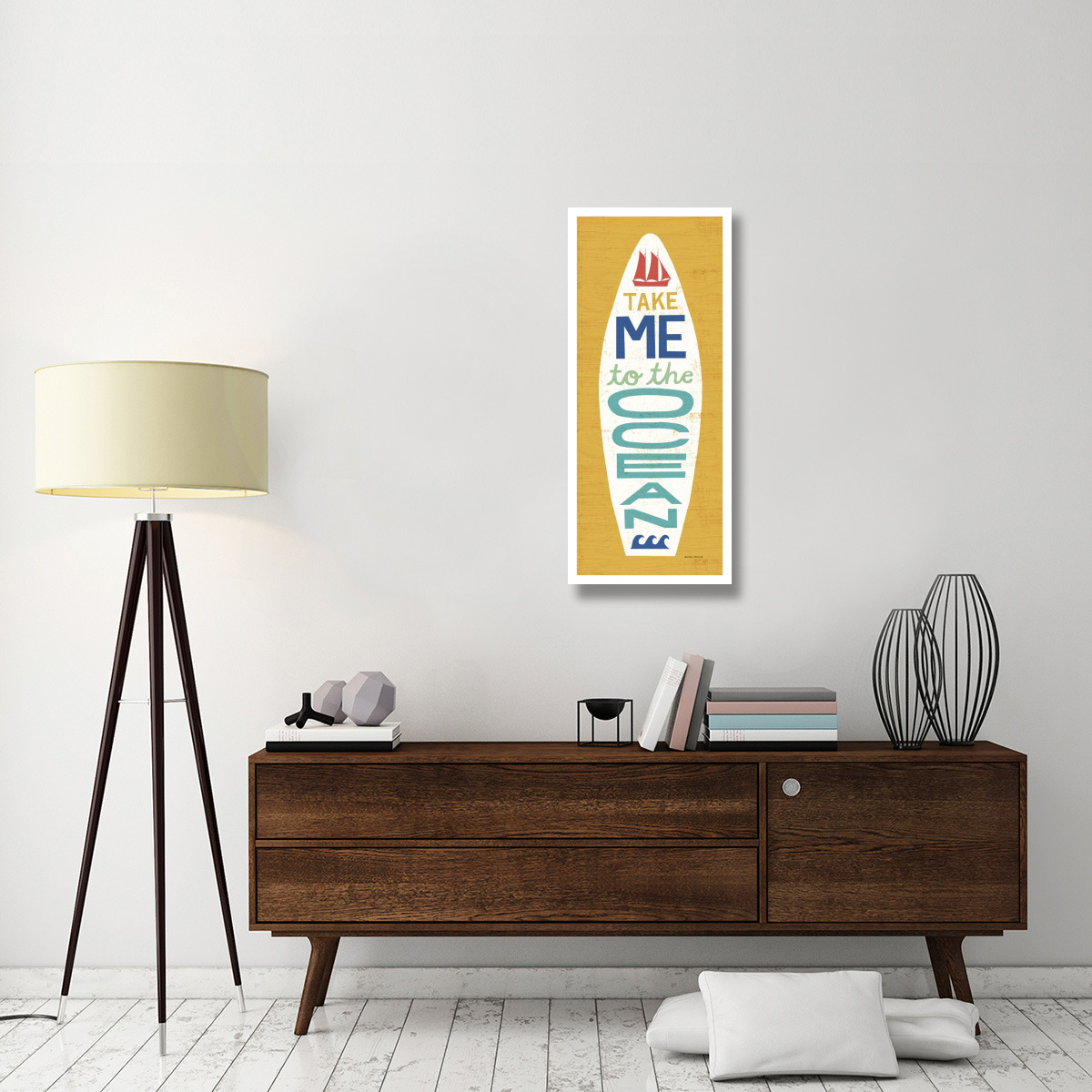 Beach Bums Surf Board IV -Paper Art-18&quotx42"