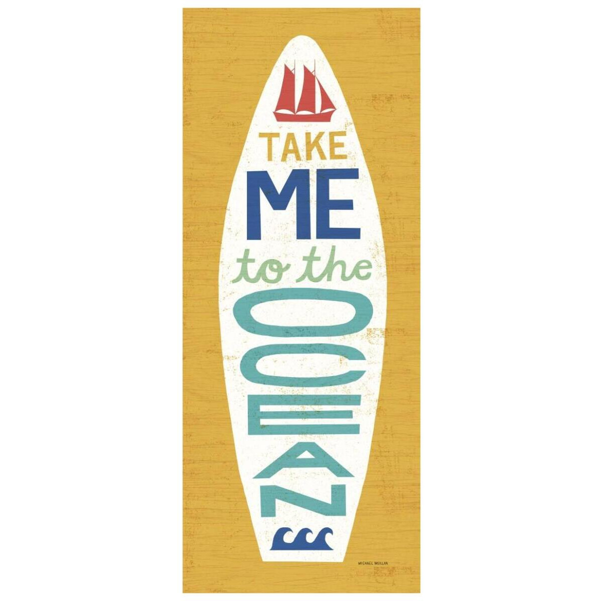 Beach Bums Surf Board IV -Paper Art-32&quotx77"