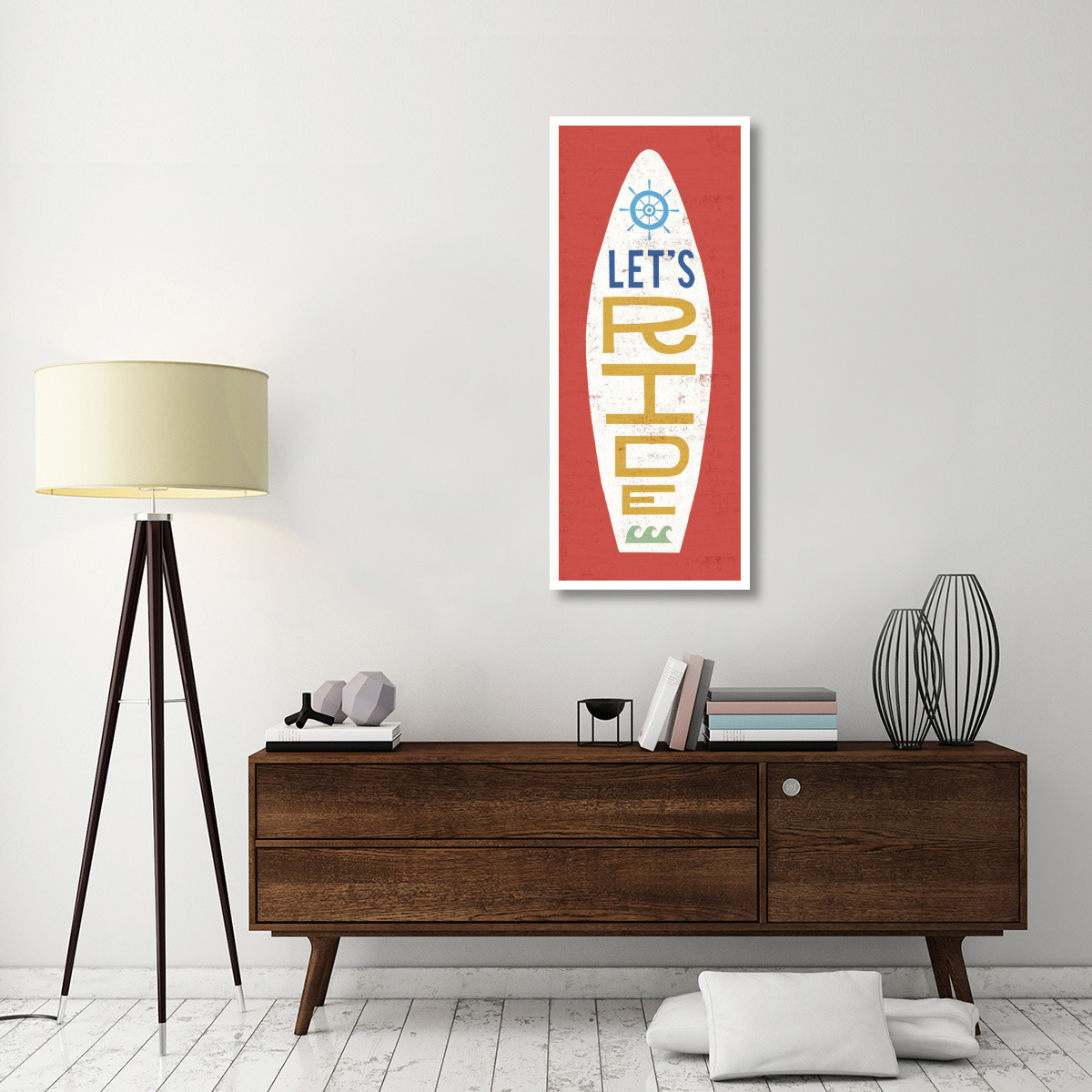 Beach Bums Surf Board III -Paper Art-22&quotx52"