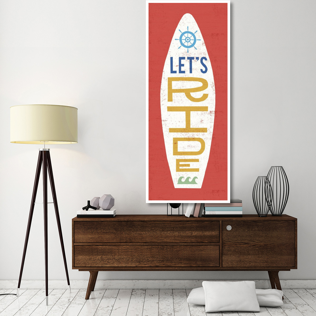 Beach Bums Surf Board III -Paper Art-32&quotx77"