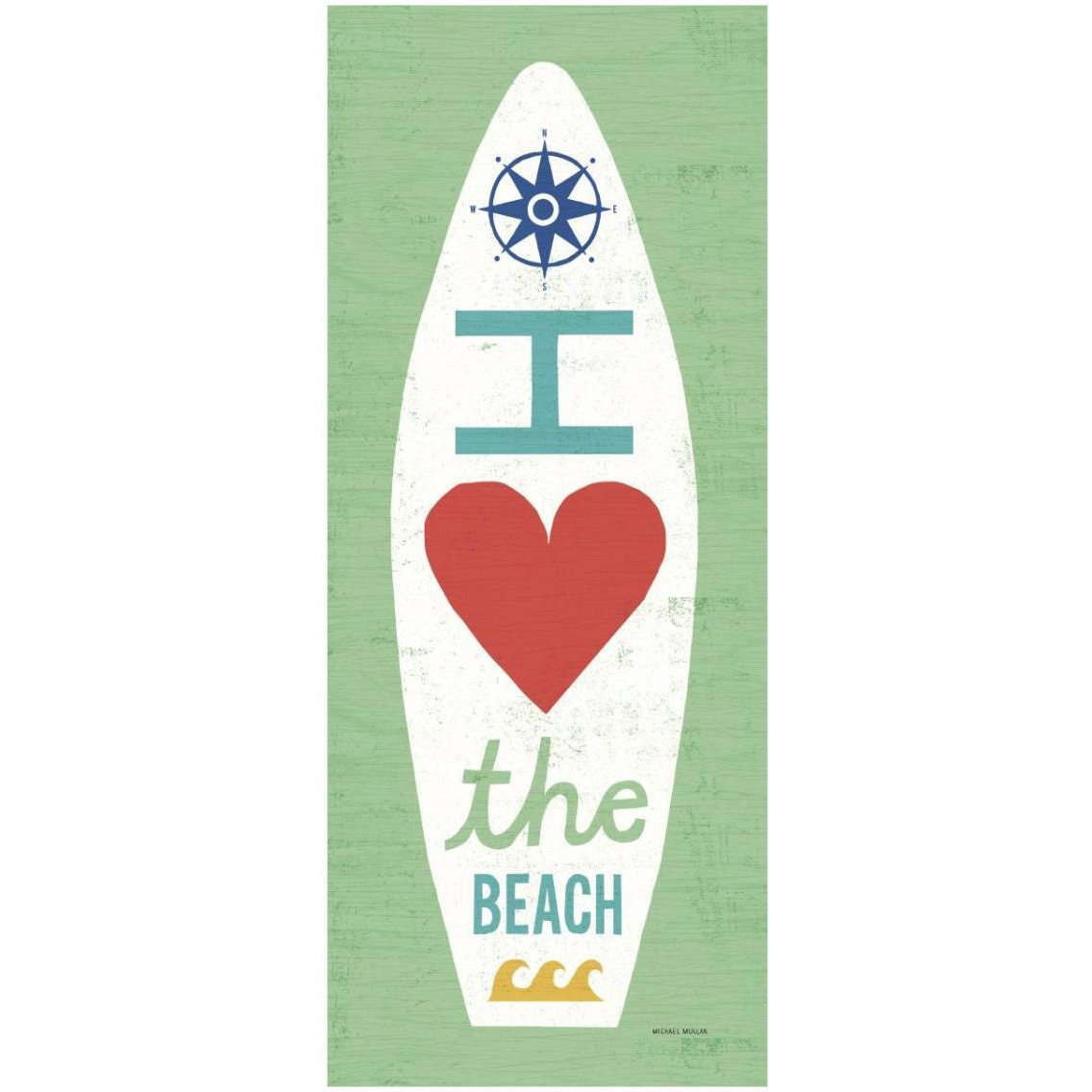 Beach Bums Surf Board II -Paper Art-14&quotx32"