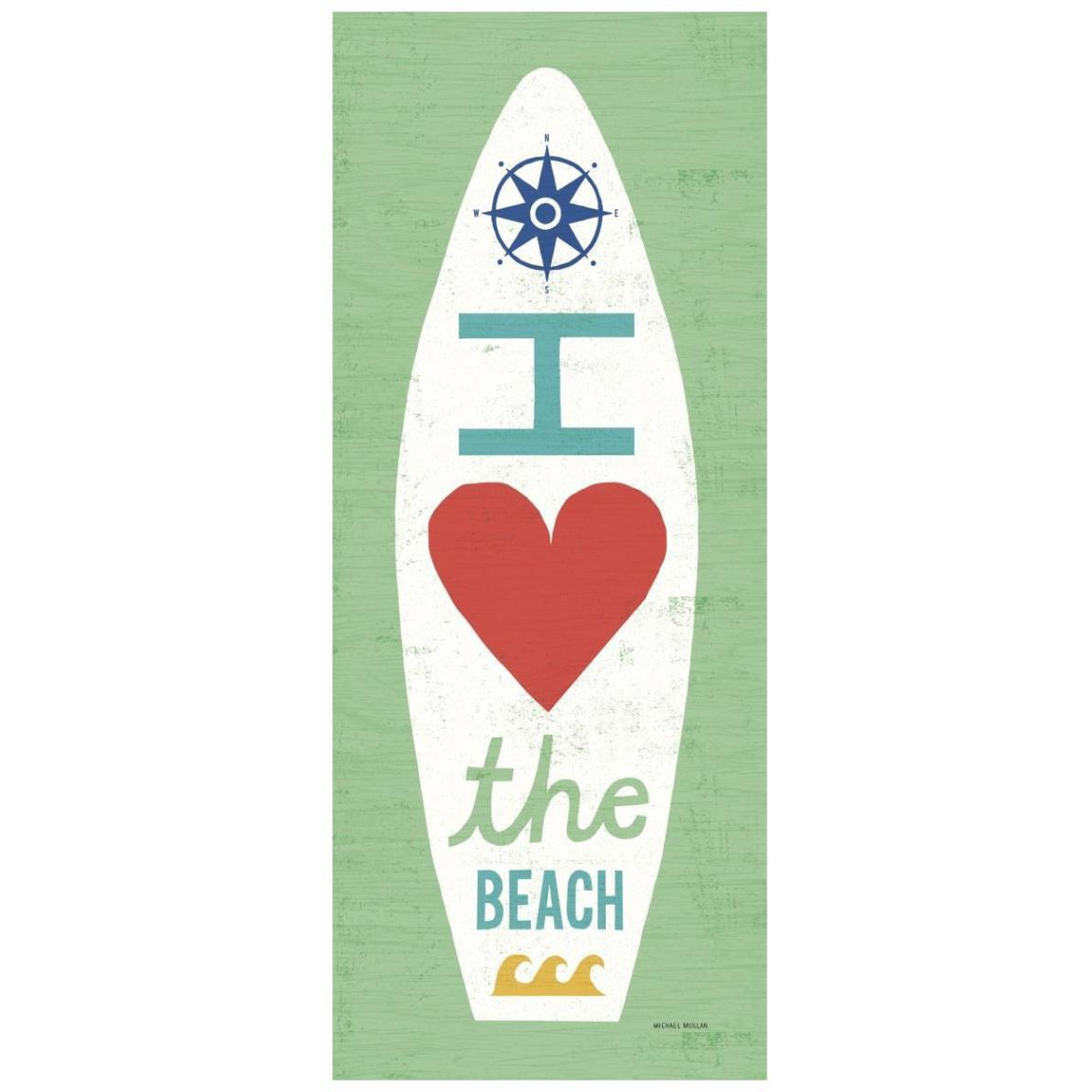 Beach Bums Surf Board II -Paper Art-18&quotx42"