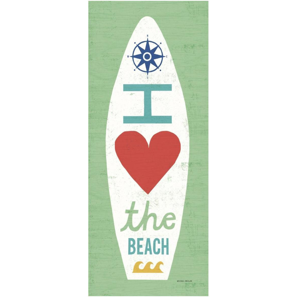 Beach Bums Surf Board II -Paper Art-26&quotx62"