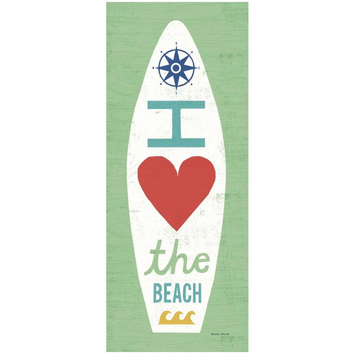 Beach Bums Surf Board II -Paper Art-32&quotx77"