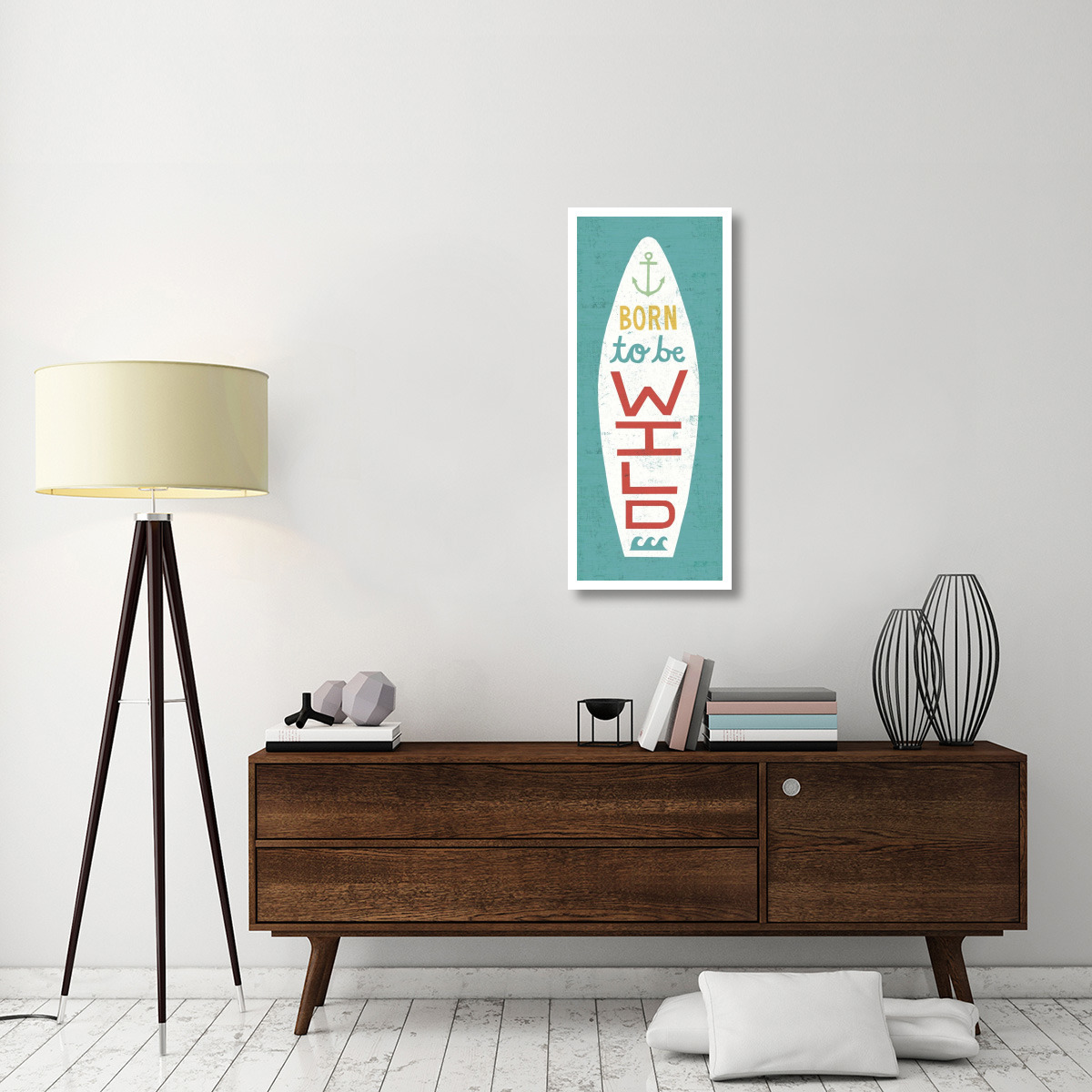 Beach Bums Surf Board I -Paper Art-18&quotx42"