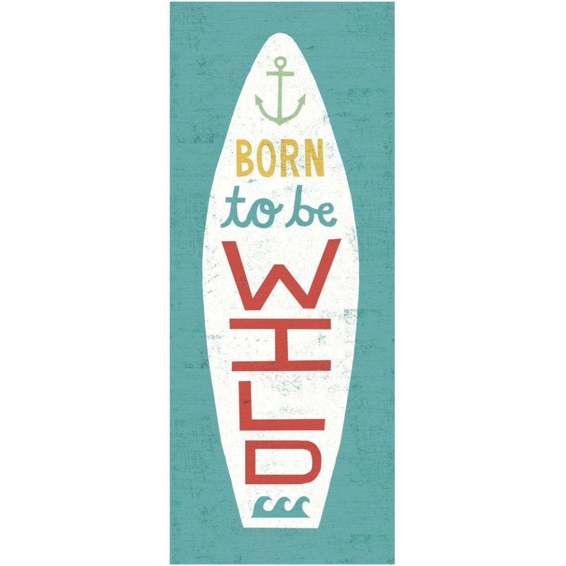 Beach Bums Surf Board I -Paper Art-26&quotx62"