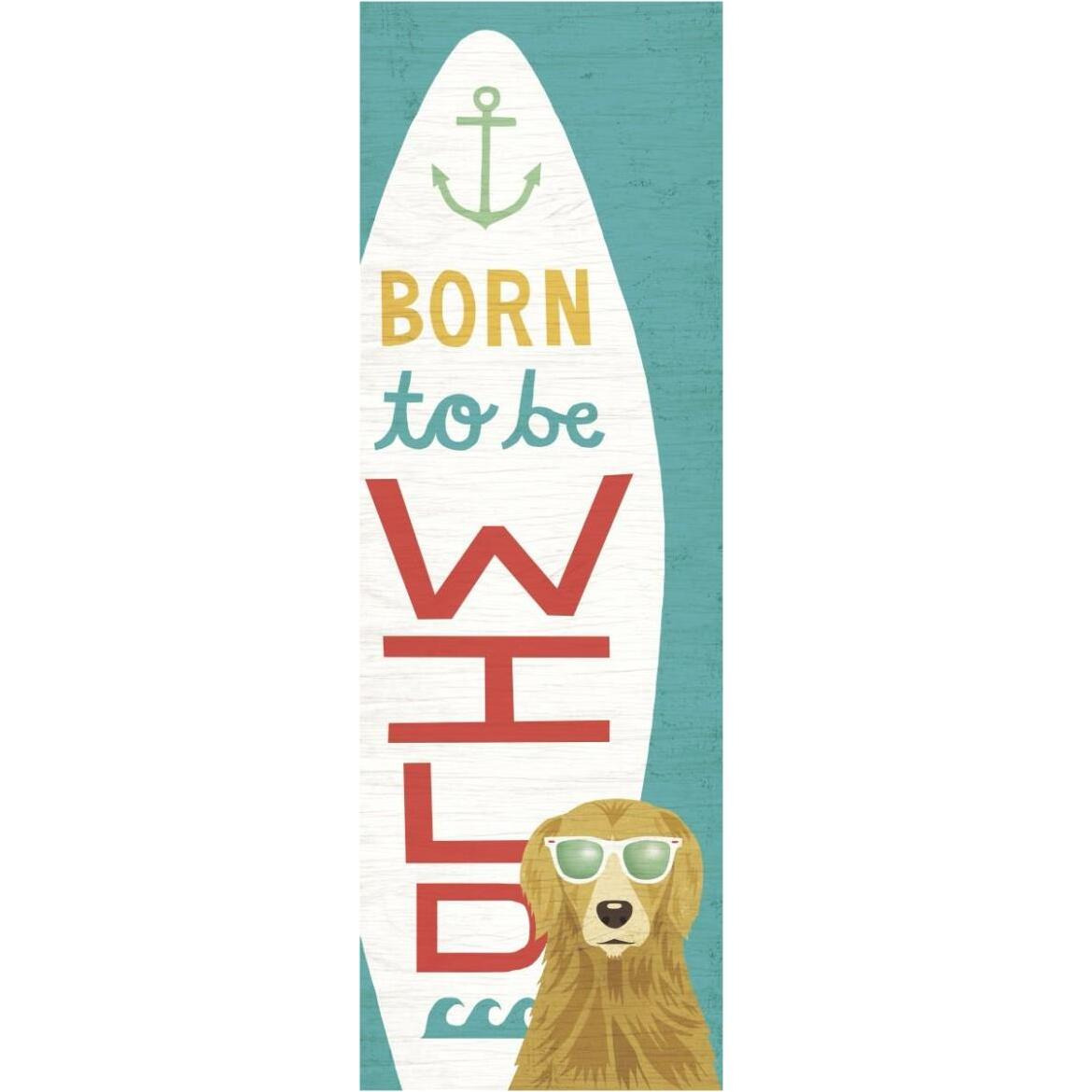 Beach Bums Golden Surf Board -Paper Art-26&quotx74"