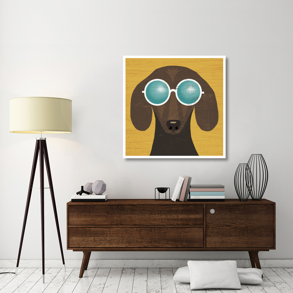 Beach Bums Dachshund I -Paper Art-42&quotx42"