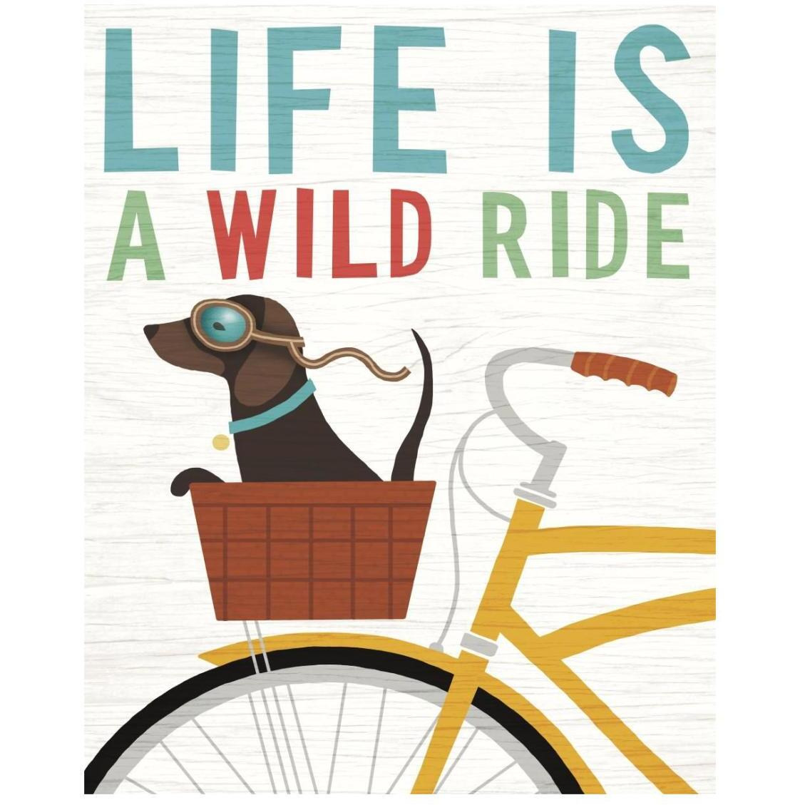 Beach Bums Dachshund Bicycle I Life -Paper Art-22&quotx26"