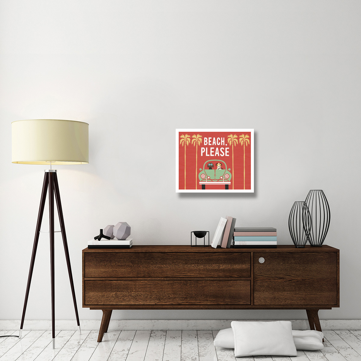 Beach Bums Beetle I -Paper Art-26&quotx22"