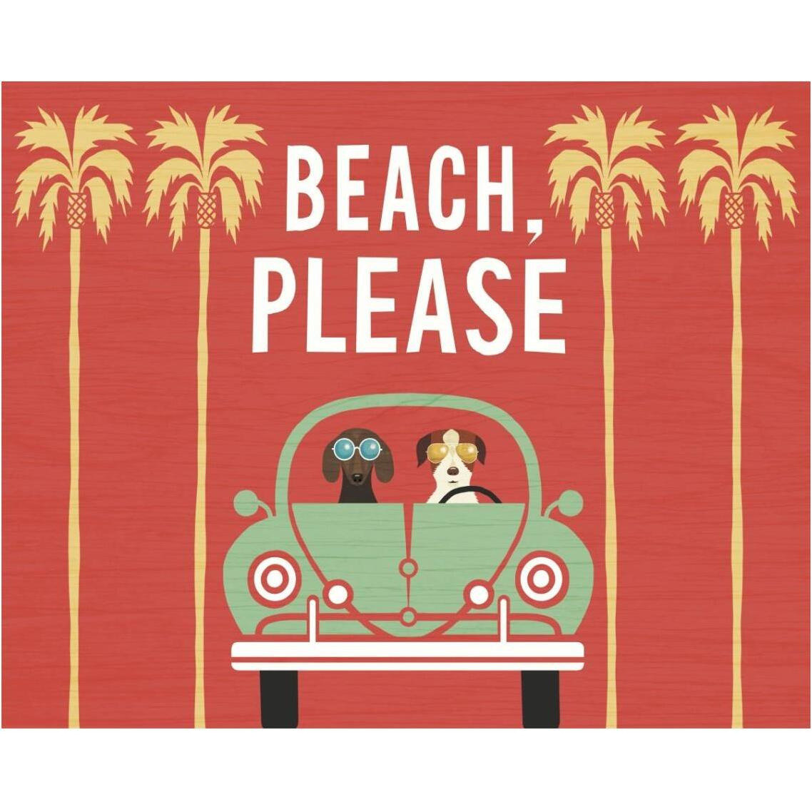 Beach Bums Beetle I -Paper Art-37&quotx30"