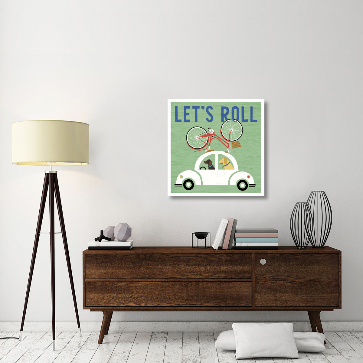 Beach Bums Beetle II -Paper Art-32&quotx32"