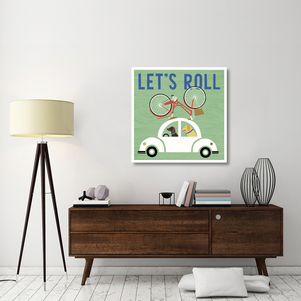 Beach Bums Beetle II -Paper Art-38&quotx38"