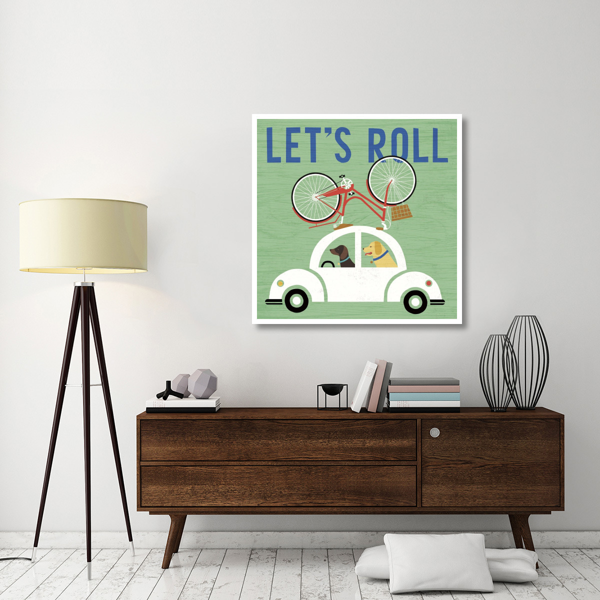 Beach Bums Beetle II -Paper Art-42&quotx42"