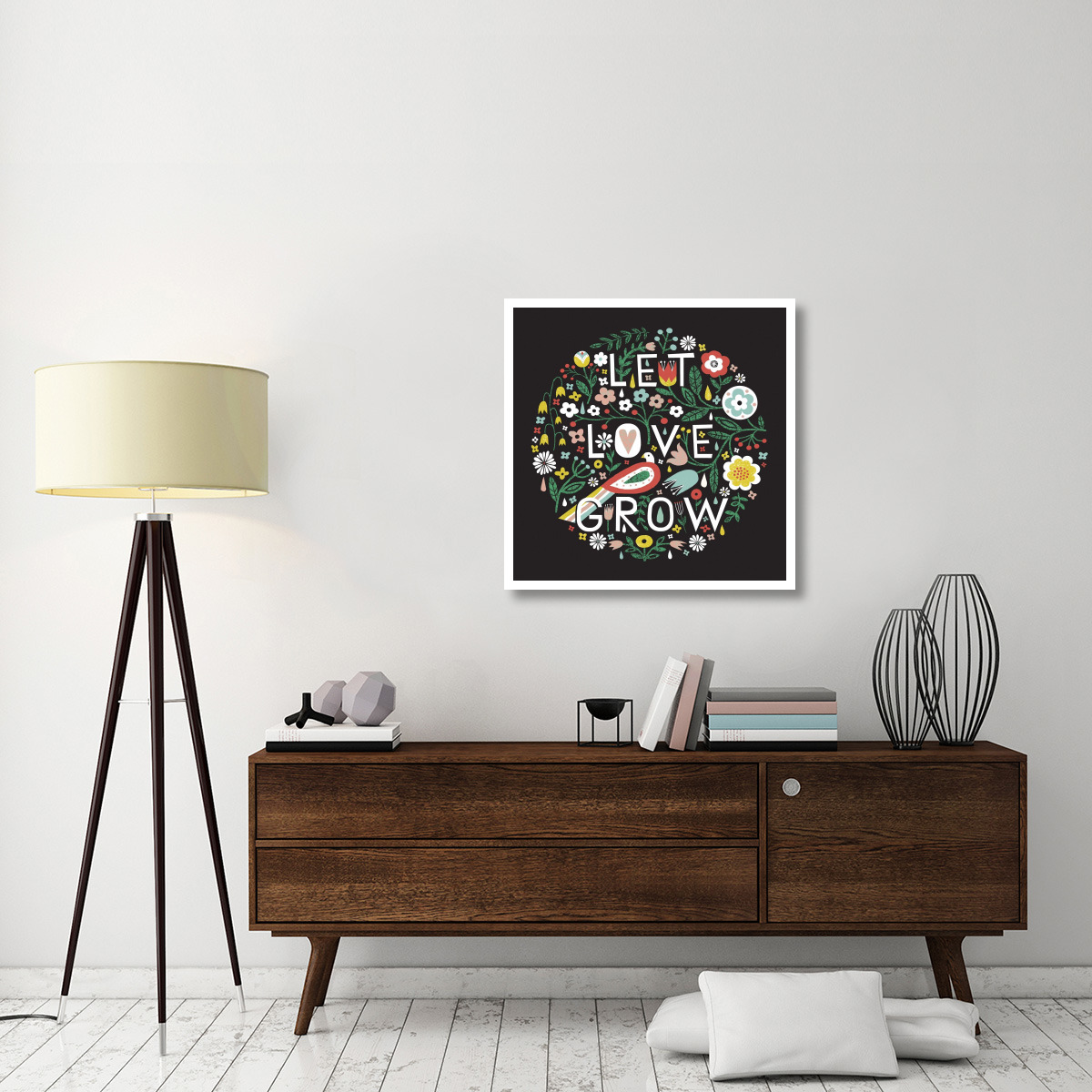 Let Love Grow -Paper Art-32&quotx32"