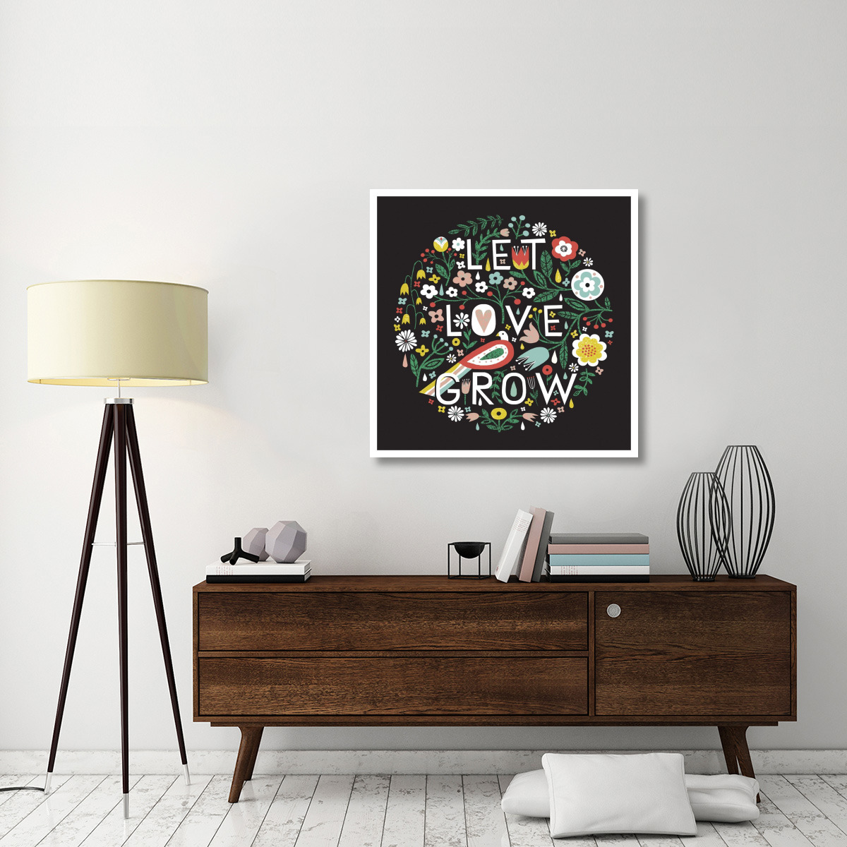 Let Love Grow -Paper Art-38&quotx38"