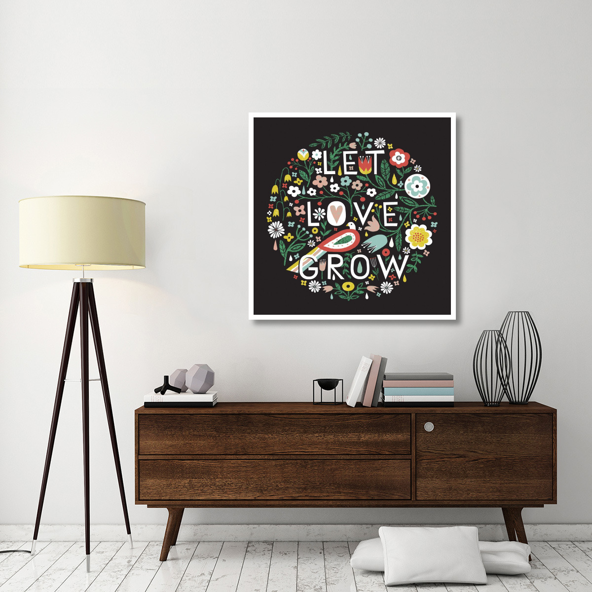 Let Love Grow -Paper Art-42&quotx42"