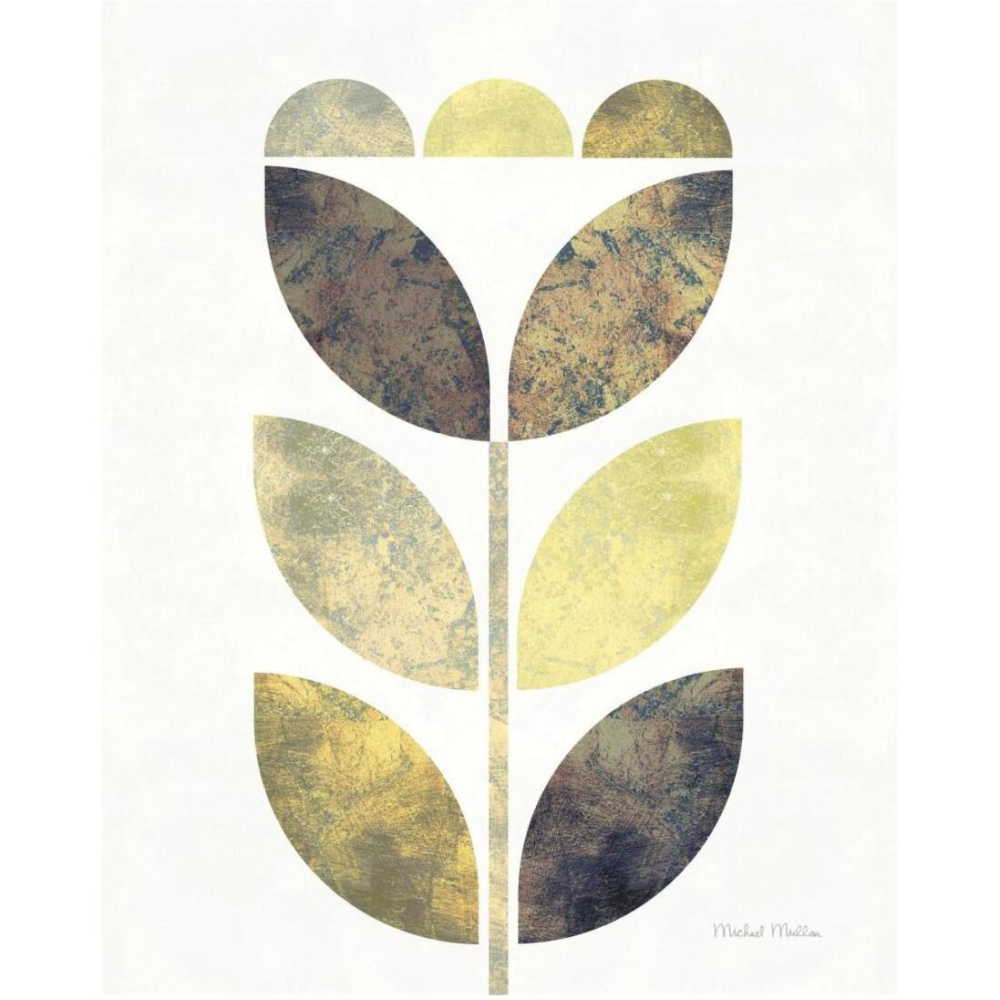 Golden Flower I -Paper Art-18&quotx22"