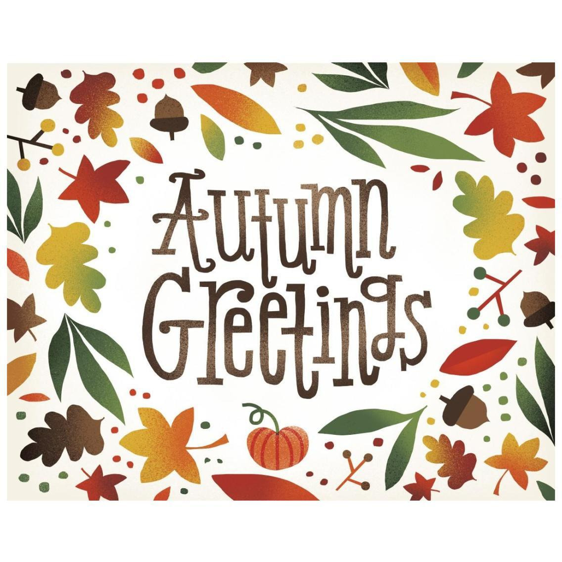 Harvest Time Autumn Greetings -Paper Art-26&quotx22"