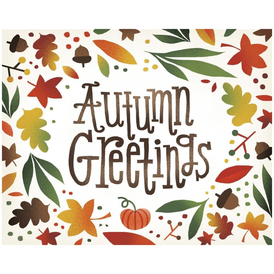 Harvest Time Autumn Greetings -Paper Art-30&quotx24"