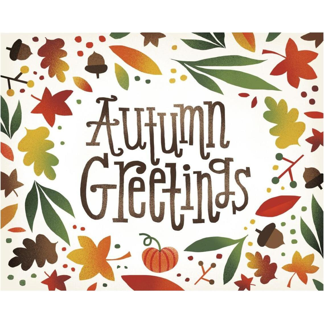 Harvest Time Autumn Greetings -Paper Art-37&quotx30"