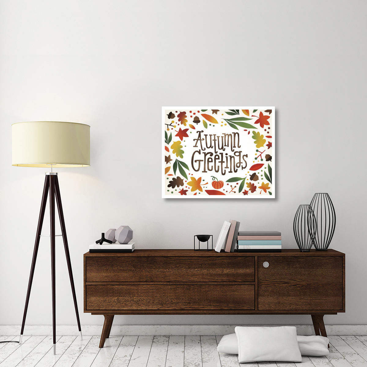Harvest Time Autumn Greetings -Paper Art-37&quotx30"