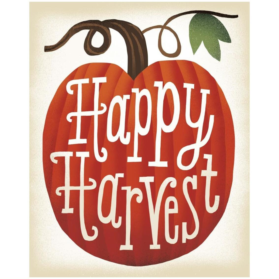 Harvest Time Happy Harvest Pumpkins -Paper Art-24&quotx30"