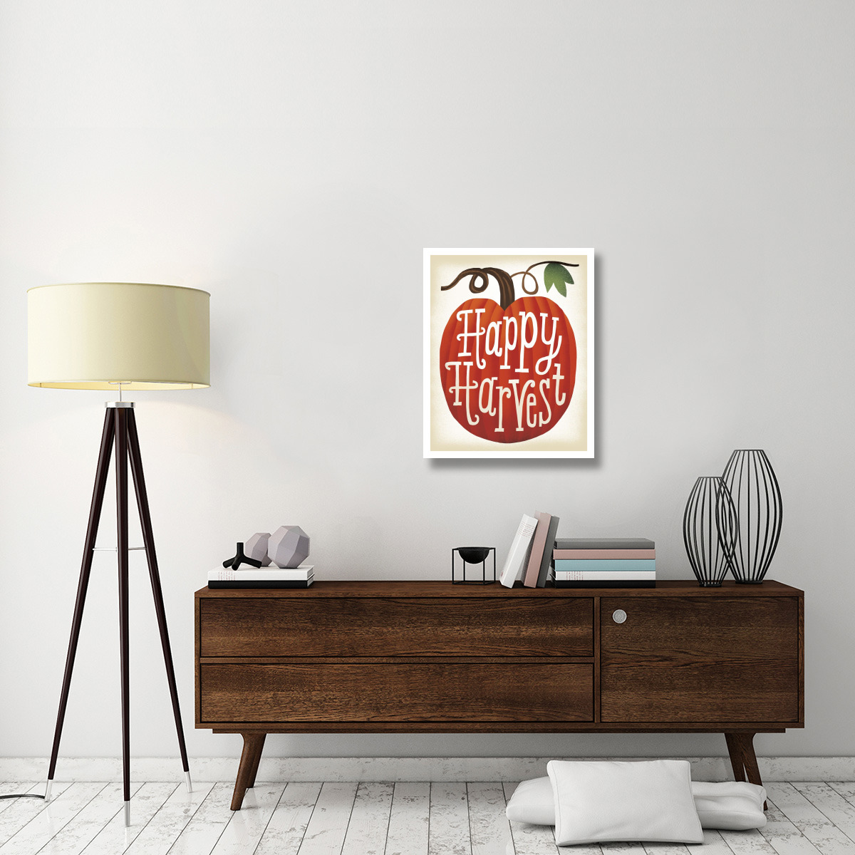 Harvest Time Happy Harvest Pumpkins -Paper Art-24&quotx30"