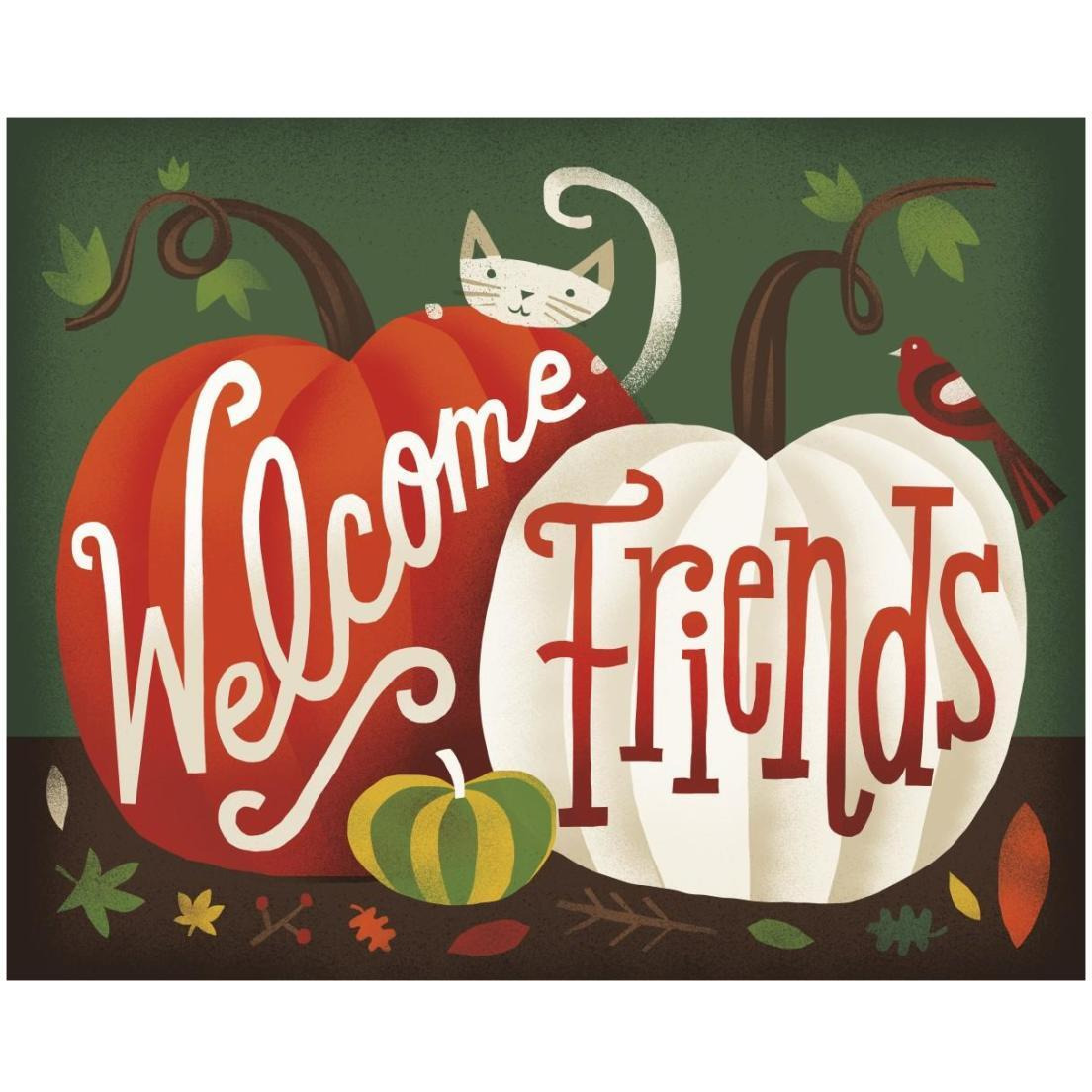 Harvest Time Welcome Friends -Paper Art-22&quotx18"