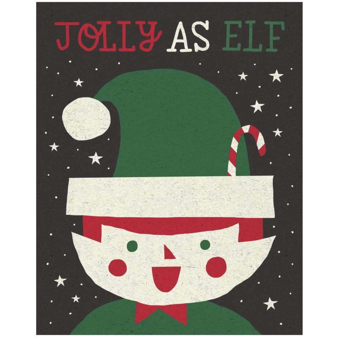 Jolly Holiday Elf -Paper Art-18&quotx22"