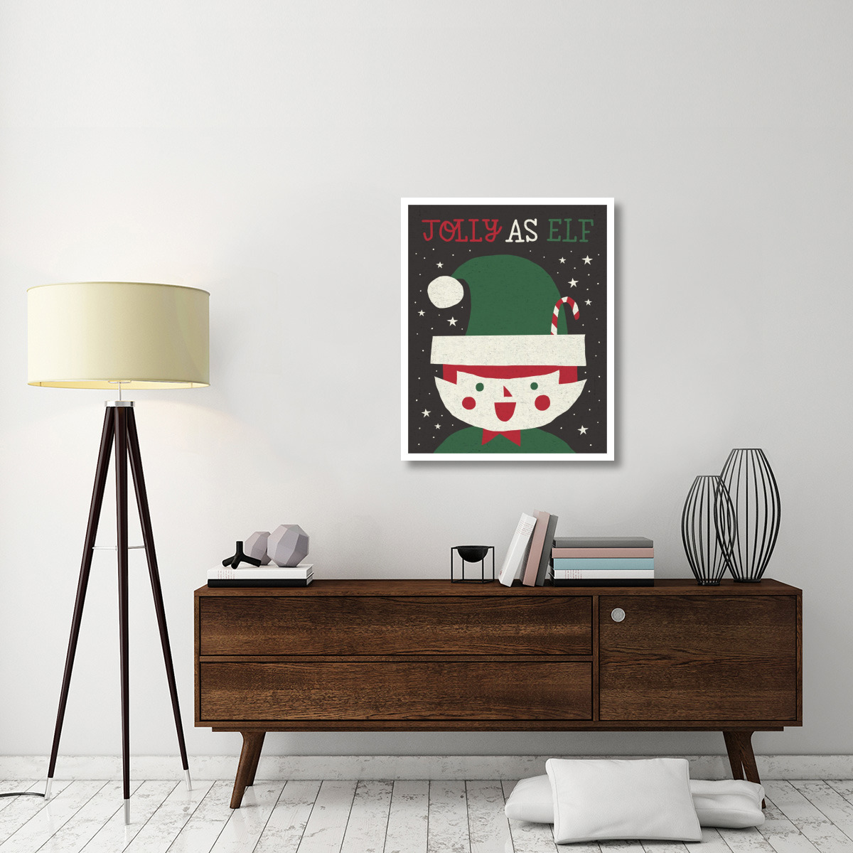 Jolly Holiday Elf -Paper Art-30&quotx37"