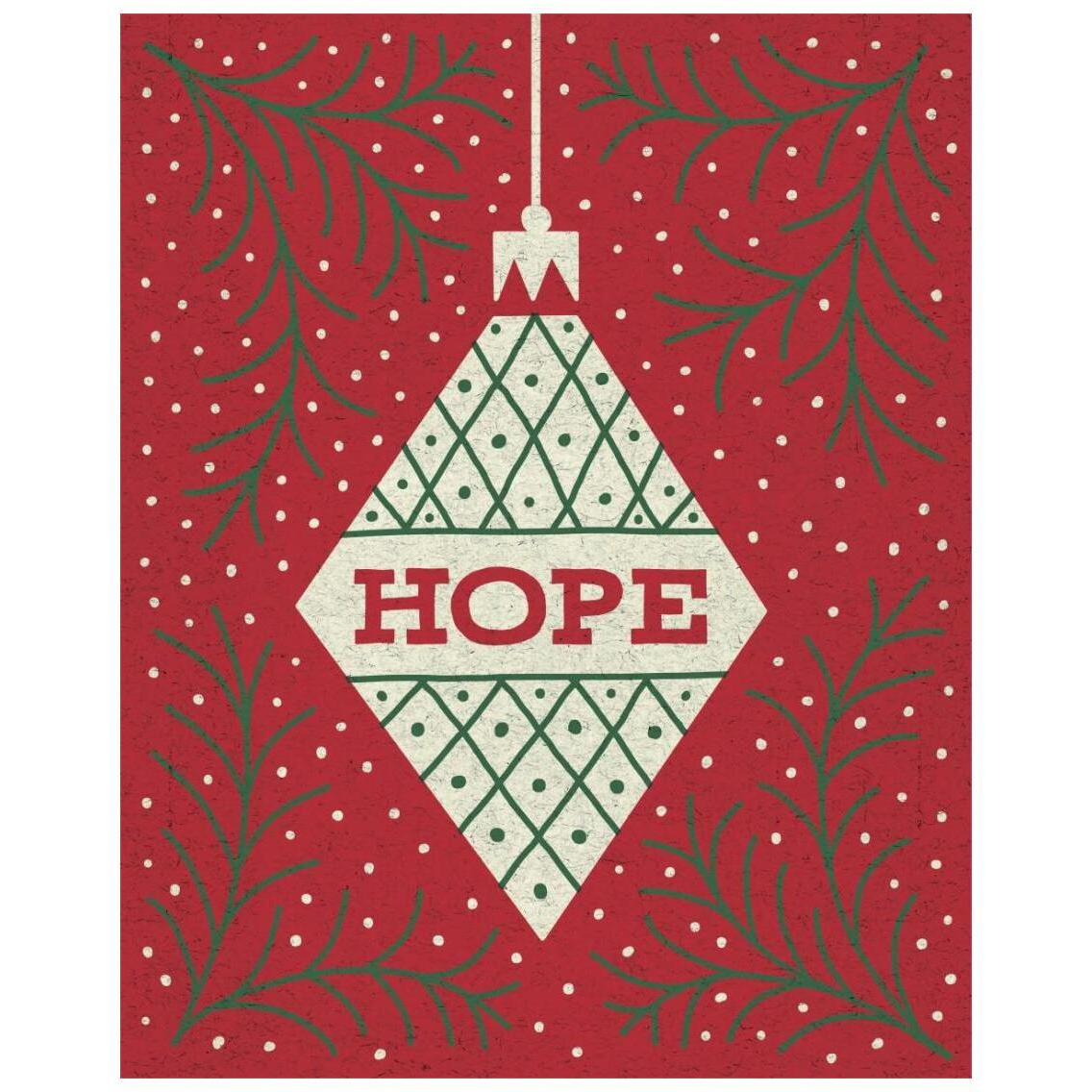 Jolly Holiday Ornaments Hope -Paper Art-22&quotx26"