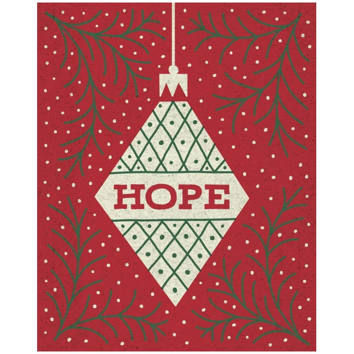 Jolly Holiday Ornaments Hope -Paper Art-24&quotx30"