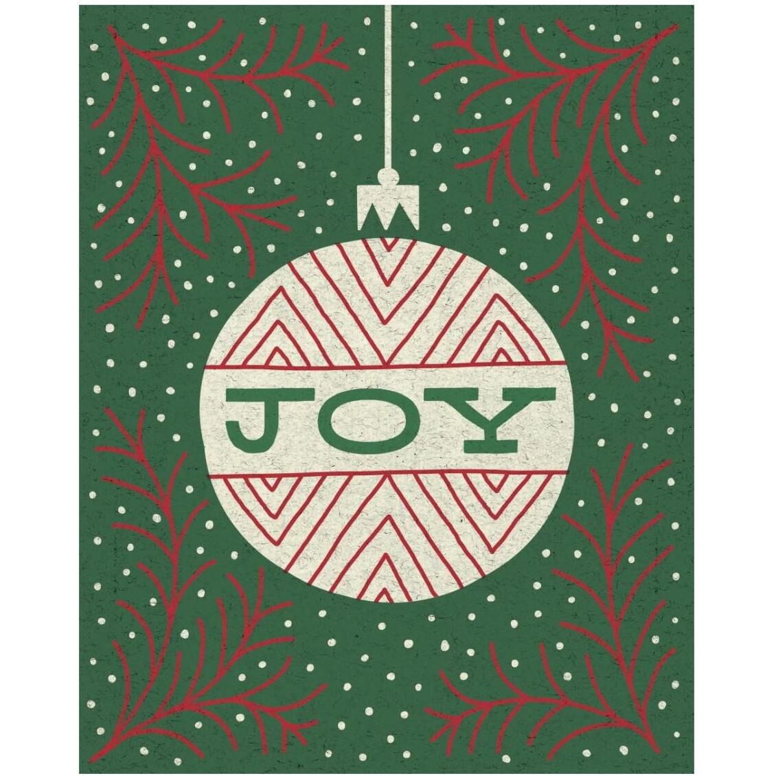 Jolly Holiday Ornaments Joy -Paper Art-24&quotx30"
