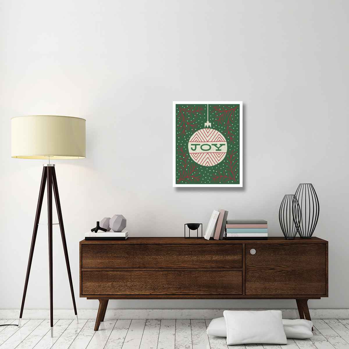 Jolly Holiday Ornaments Joy -Paper Art-24&quotx30"