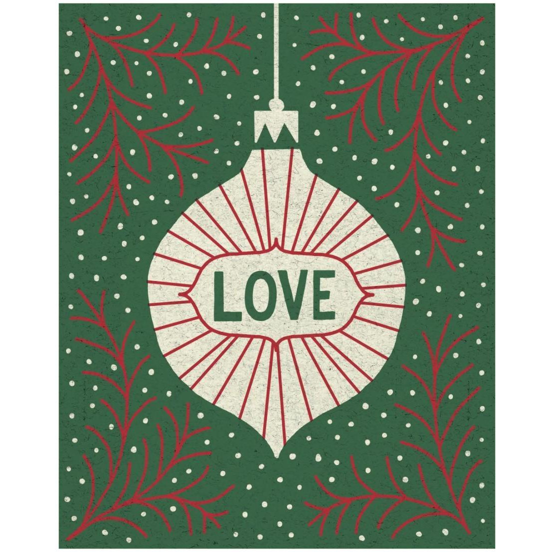 Jolly Holiday Ornaments Love -Paper Art-18&quotx22"