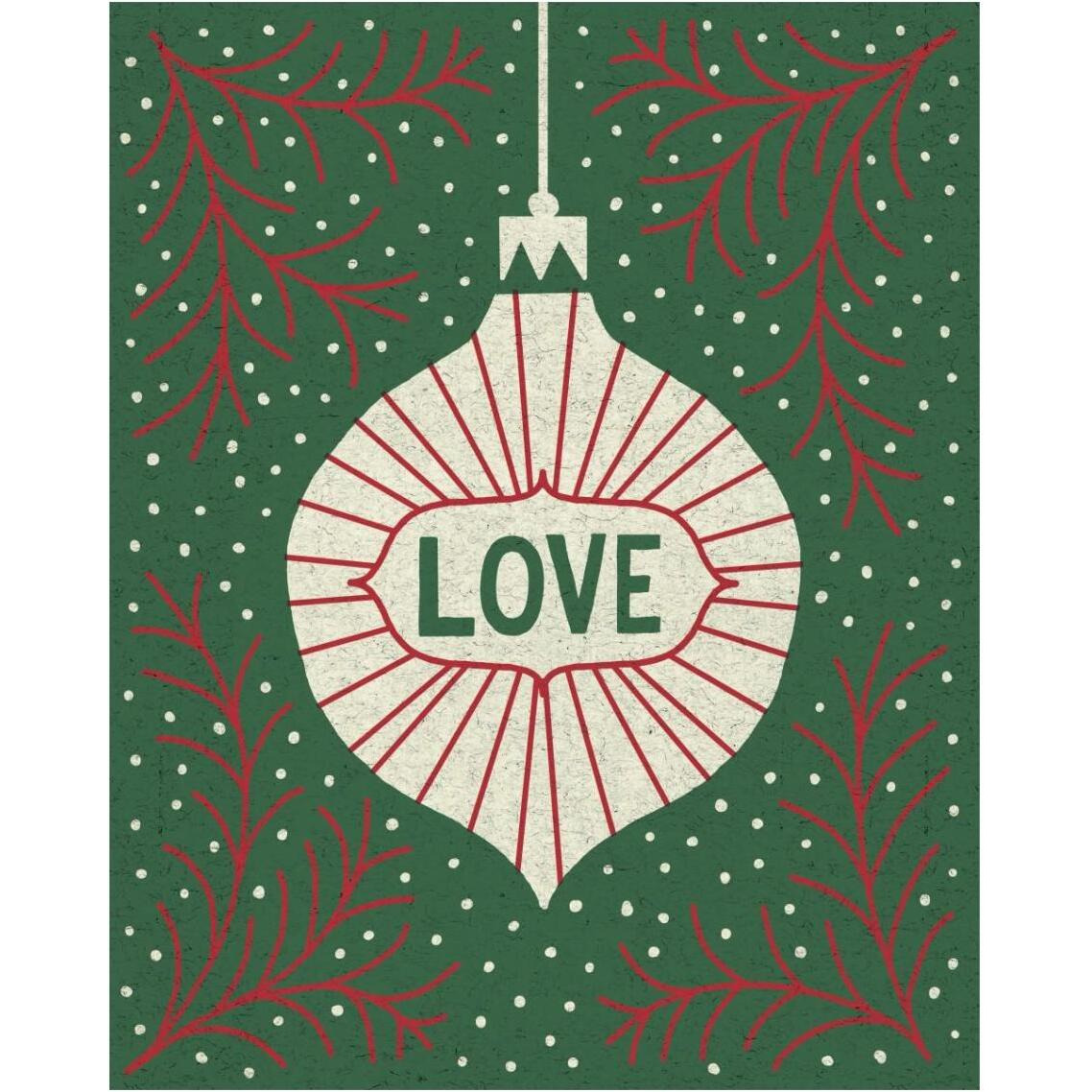 Jolly Holiday Ornaments Love -Paper Art-30&quotx37"