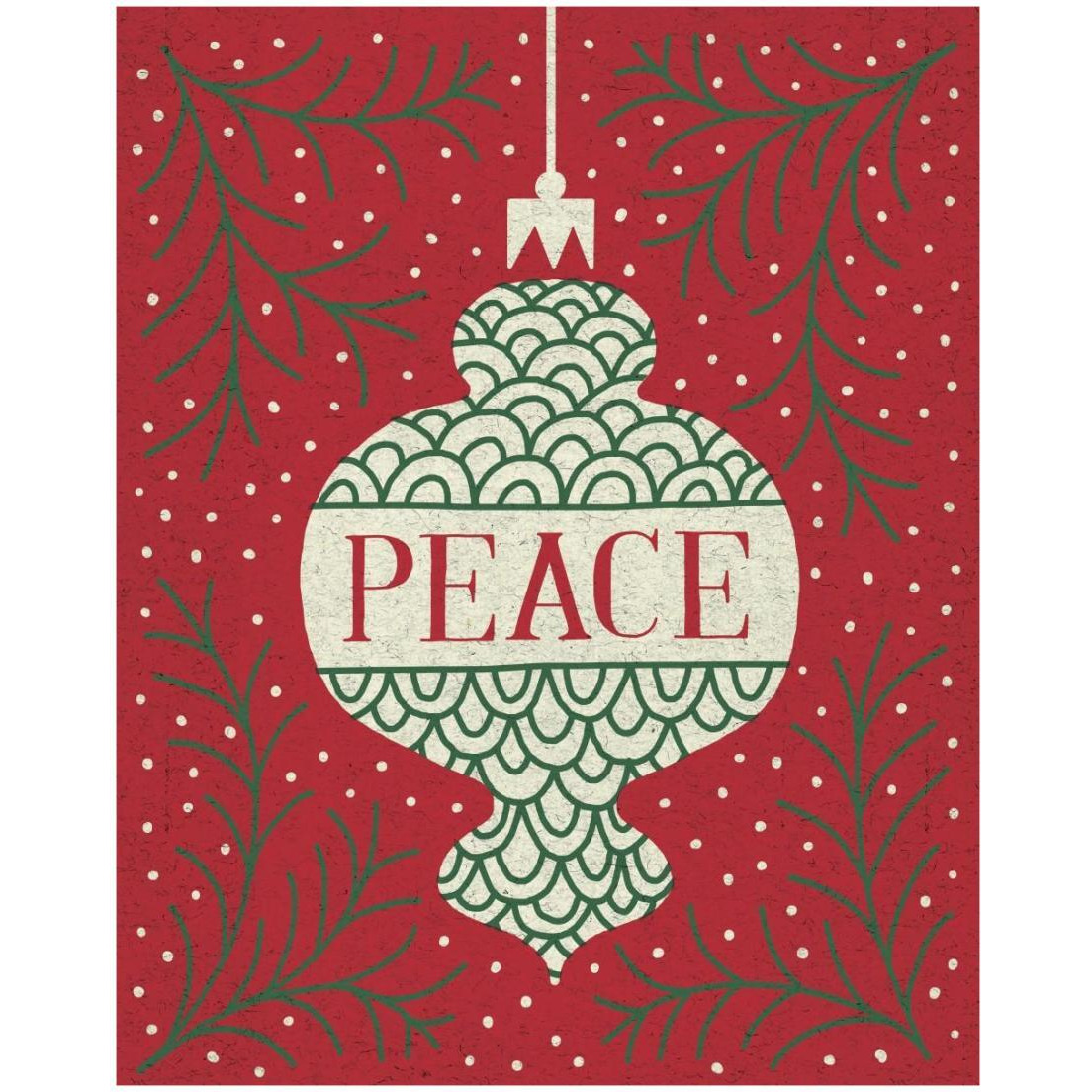 Jolly Holiday Ornaments Peace -Paper Art-18&quotx22"