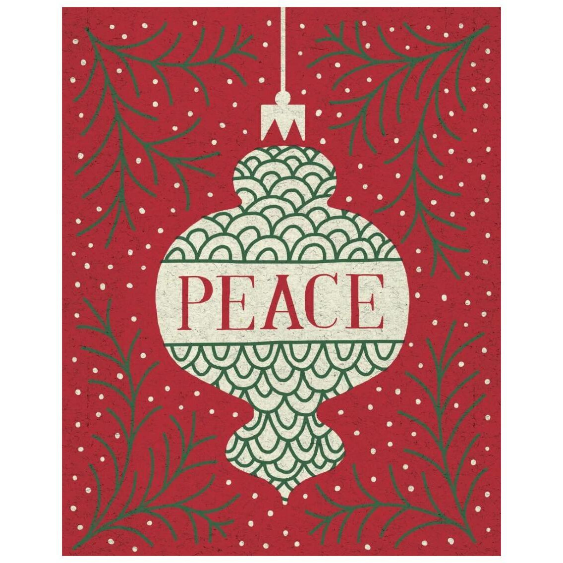 Jolly Holiday Ornaments Peace -Paper Art-22&quotx26"