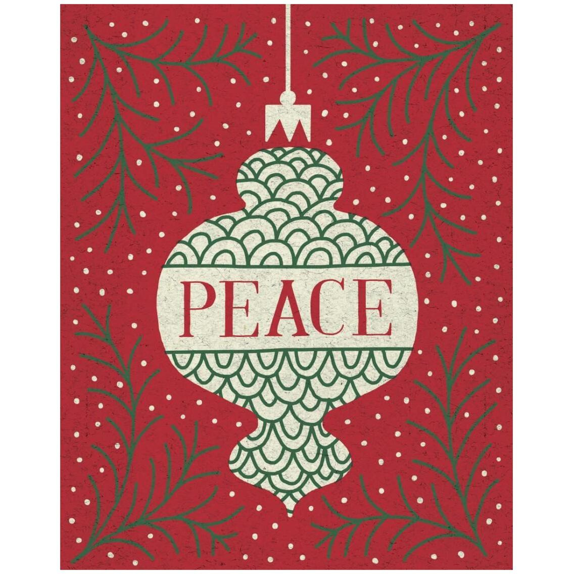 Jolly Holiday Ornaments Peace -Paper Art-24&quotx30"