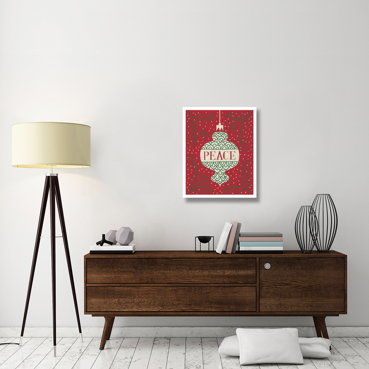 Jolly Holiday Ornaments Peace -Paper Art-24&quotx30"